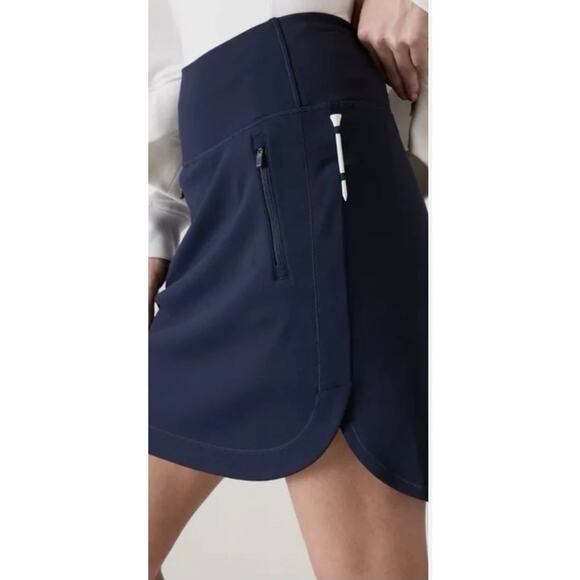 Athleta Fairway Golf Short 16' Skort Skirt Shorts High Rise Navy Blue, Size S - Picture 4 of 11